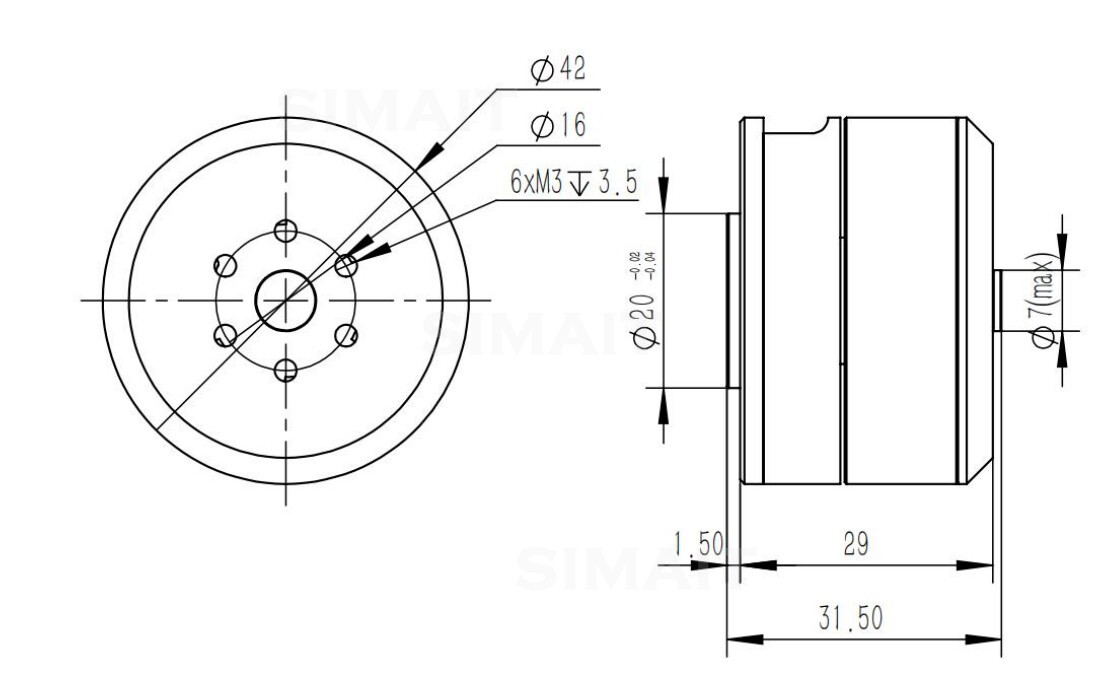 Motor BLDC DM-H3510 de DAMIAO, - Direct Drive Servo Motor Robotics reseña y precio